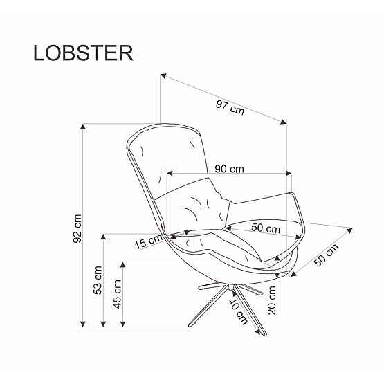 Fotoliu de relaxare LOBSTER bej