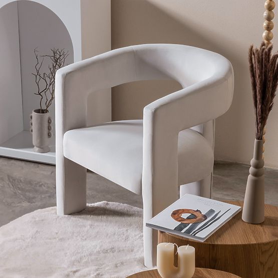 Fotoliu de relaxare Lory, catifea, bej deschis