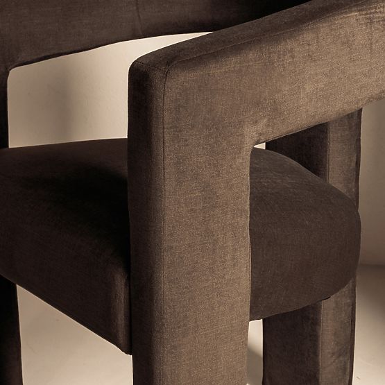 Fotoliu de relaxare Lory ciocolatiu, velur