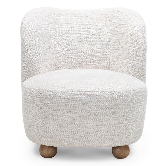 Fotoliu de relaxare Monroe bej/natural, forme rotunjite, picioare sferice