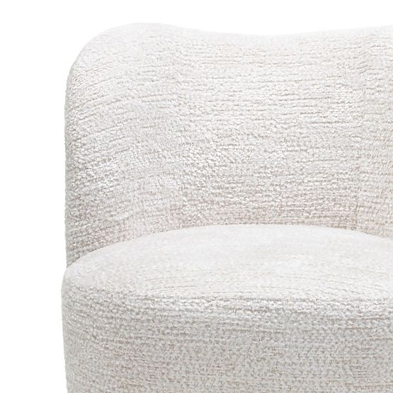 Fotoliu de relaxare Monroe bej/natural, forme rotunjite, picioare sferice