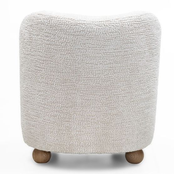 Fotoliu de relaxare Monroe bej/natural, forme rotunjite, picioare sferice