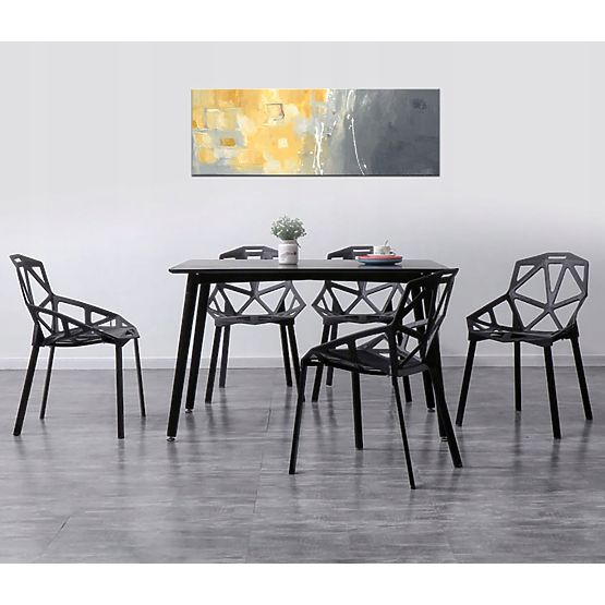Fotoliu modern din dantelă VECTOR negru