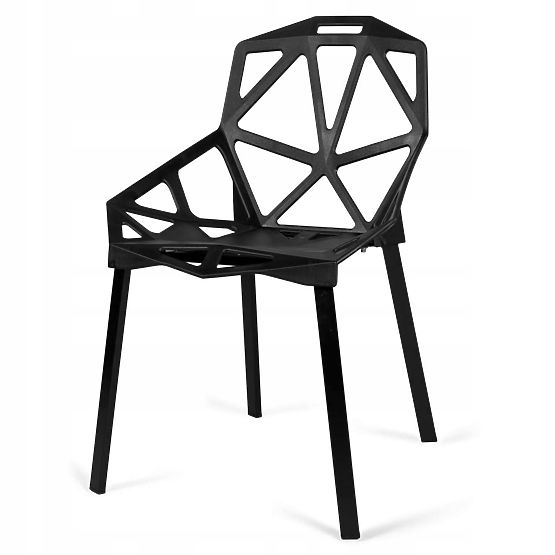 Fotoliu modern din dantelă VECTOR negru