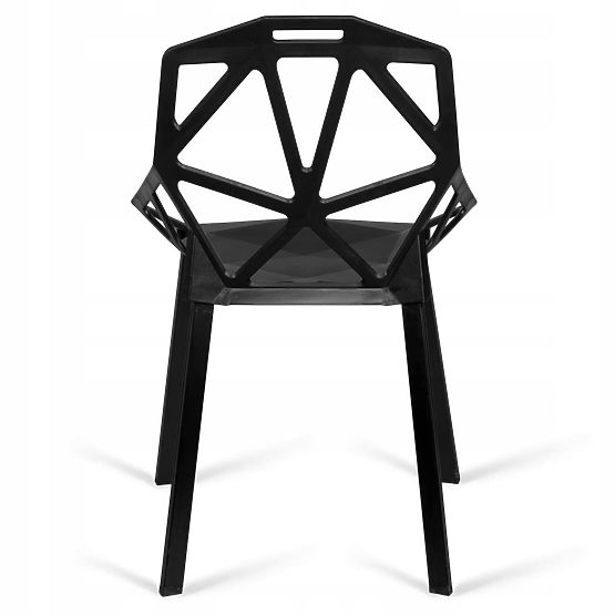 Fotoliu modern din dantelă VECTOR negru