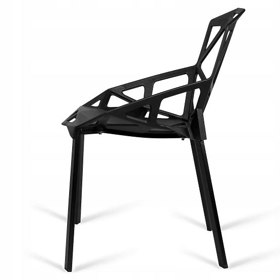 Fotoliu modern din dantelă VECTOR negru