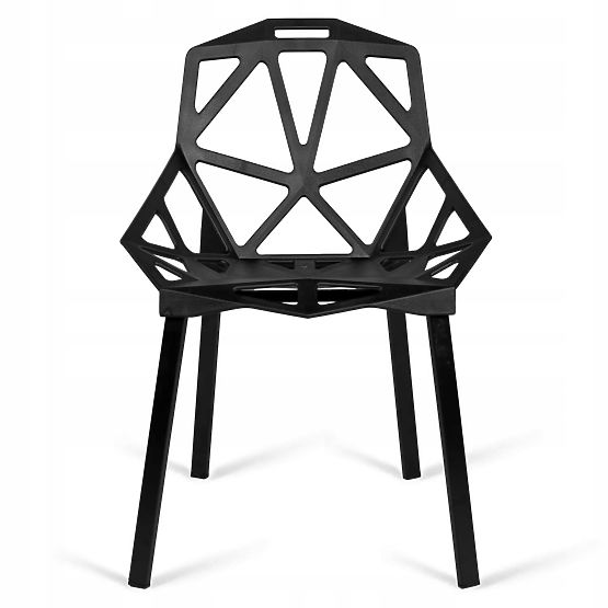 Fotoliu modern din dantelă VECTOR negru