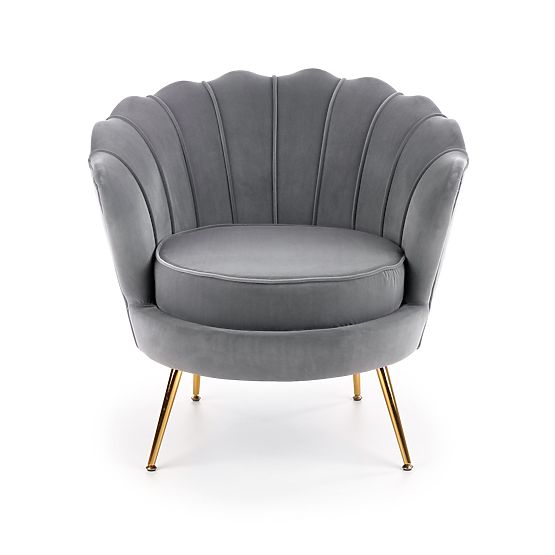 Fotoliu relaxant AMORINITO gri / auriu