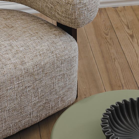 Fotoliu relaxant Maribel bej-gri/nuc, formă rotunjită