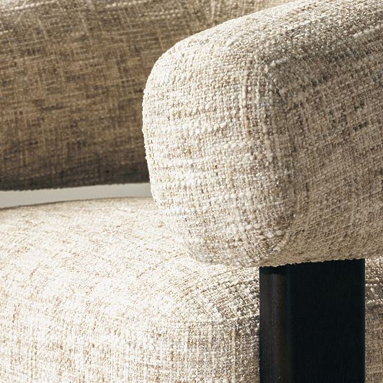 Fotoliu relaxant Maribel bej-gri/nuc, formă rotunjită