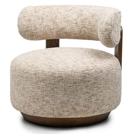 Fotoliu Relaxare Dolce, forme rotunjite, bej-gri/nuc