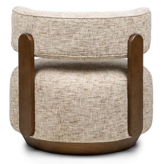 Fotoliu Relaxare Dolce, forme rotunjite, bej-gri/nuc