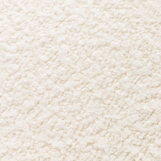 Fotoliu tapițat Imai alb, forme rotunjite