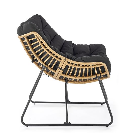 Fotoliu WHISPER - negru / natural