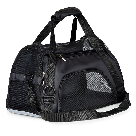 Geantă de transport pentru animale de companie pisică câine neagră