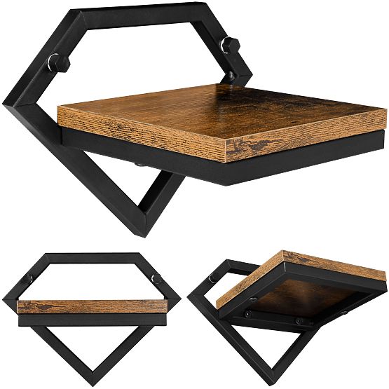 Ghiveci de perete metalic negru Doron Rustic loft