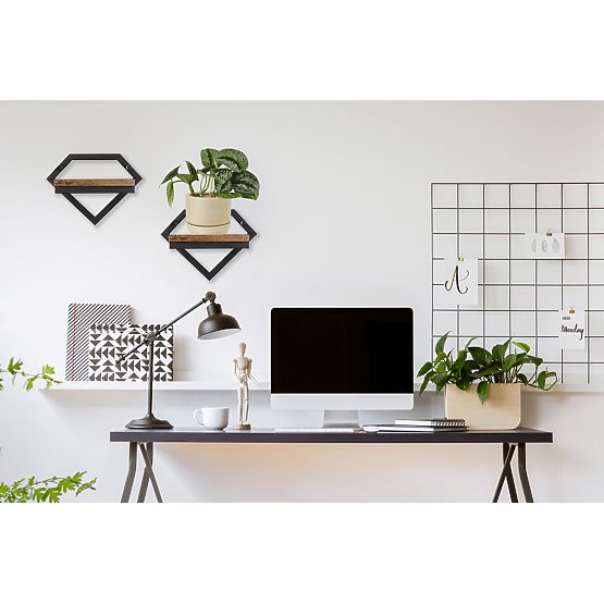 Ghiveci de perete metalic negru Doron Rustic loft