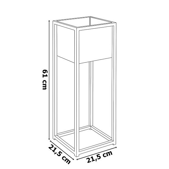 Ghiveci loft Concove 60 cm negru