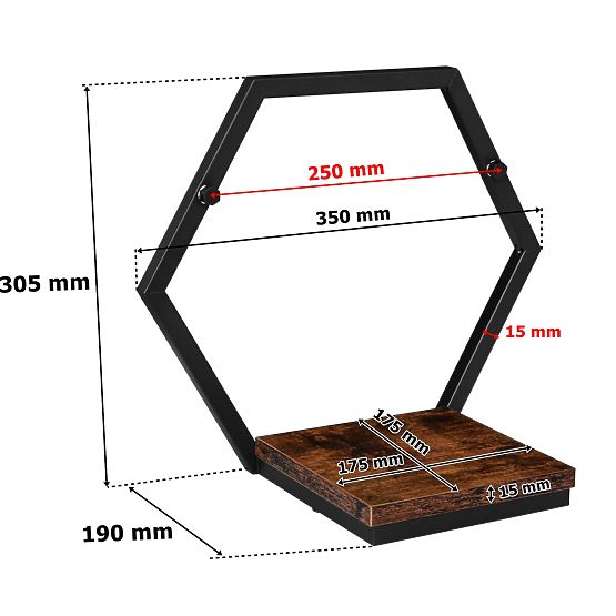 Ghiveci metalic negru Honung Rustic loft