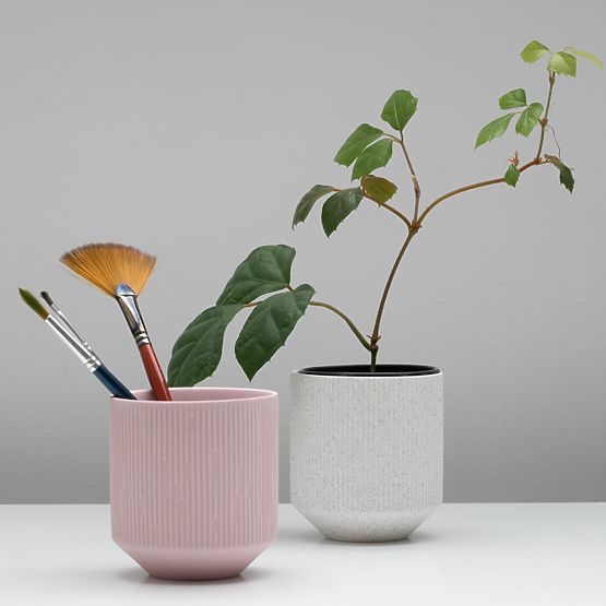 Ghiveci PASO culoare roz pudră stil modern pentru interior ameliahome