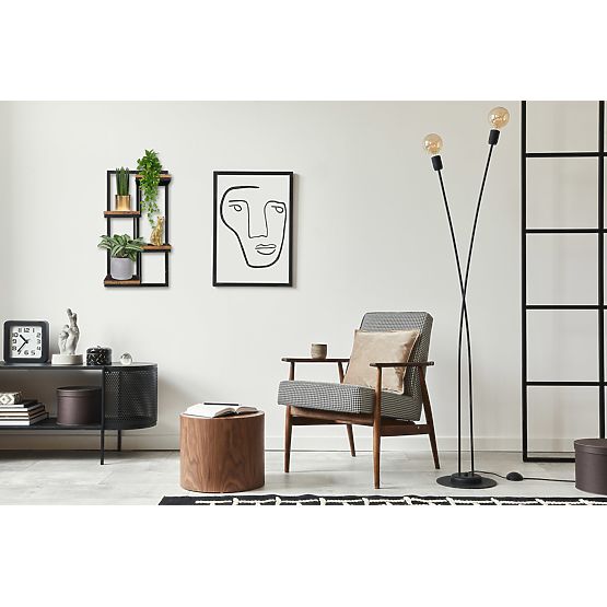 Ghiveci suspendat negru Hagart Rustic stejar vechi