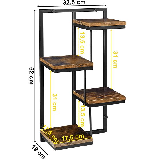 Ghiveci suspendat negru Hagart Rustic stejar vechi