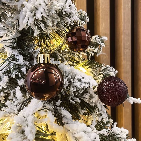 GLOBURI DE CRĂCIUN MARRON 34 BUC SYSD1688-038