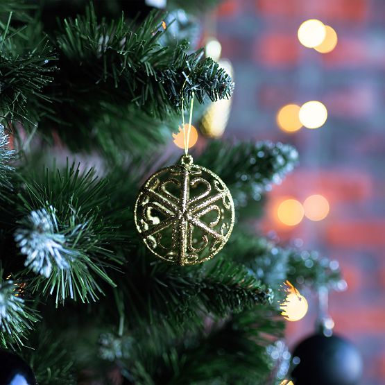 GLOBURI DE CRĂCIUN NEGRE 100 BUC KL-21X04