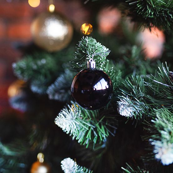 GLOBURI DE CRĂCIUN NEGRE 100 BUC KL-21X04