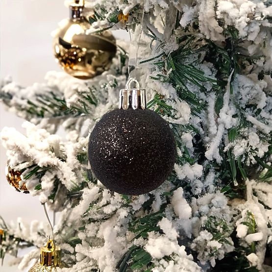 GLOBURI DE CRĂCIUN NEGRE 100 BUC KL-21X04