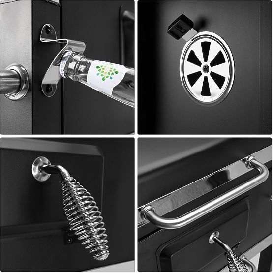 Grătar de grădină cu cărbune cu capac MEJOR