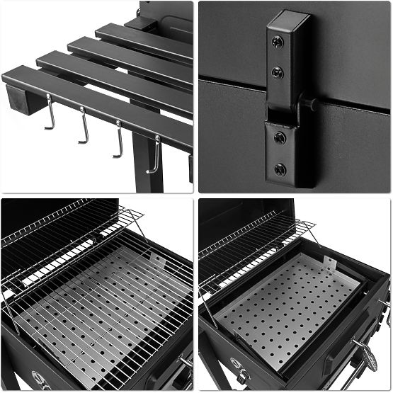 Grătar de grădină cu cărbune cu capac MEJOR