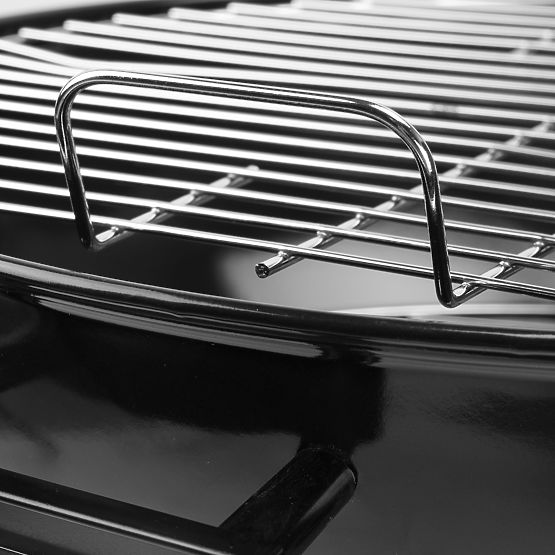 Grătar de grădină cu cărbune RUND negru