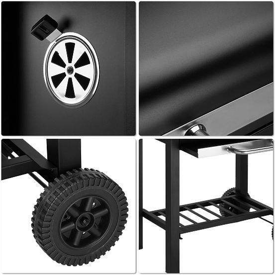 Grătar de grădină pe cărbune CARBON negru