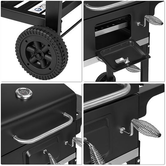 Grătar de grădină pe cărbuni cu grătar din fontă FERRO