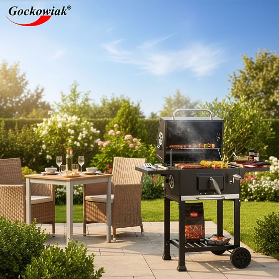 Grătar de grădină pe cărbuni cu grătar din fontă FERRO