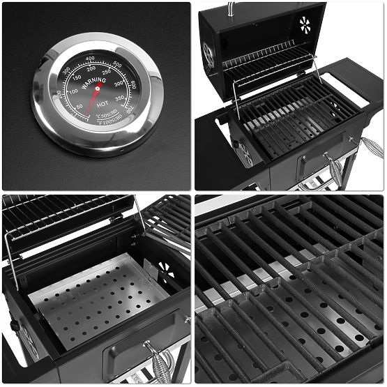 Grătar de grădină pe cărbuni cu grătar din fontă FERRO