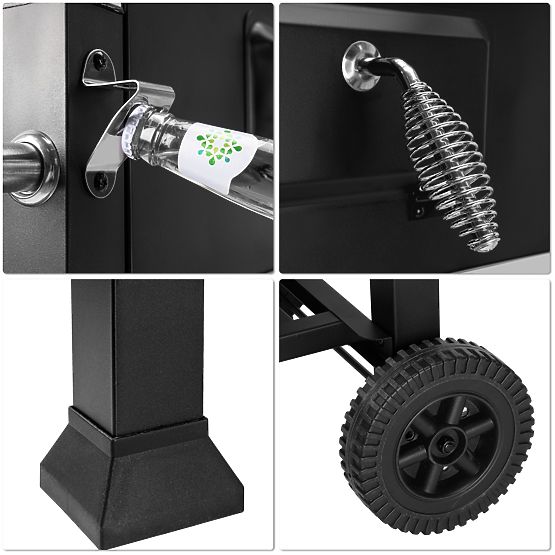 Grătar de grădină pe cărbuni VULCAN cu grătar din fontă