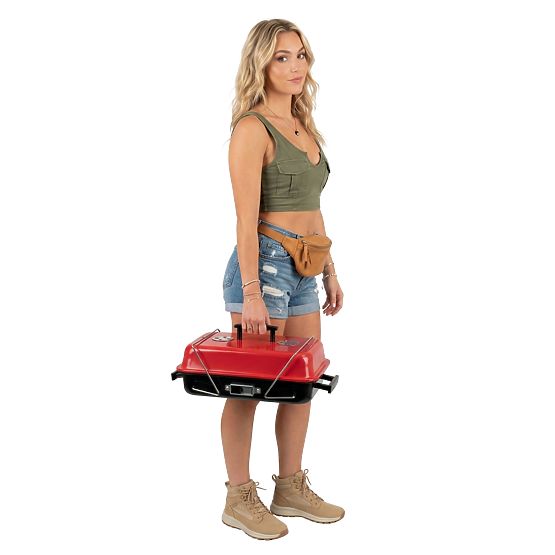 Grătar portabil pliabil pe cărbune CAMPAL cu capac