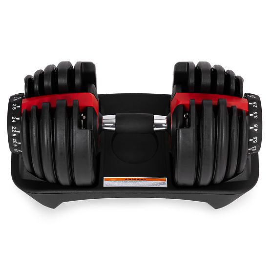Halteră din fontă reglabilă cu suport, sarcină 2,5-24 kg ModernHome