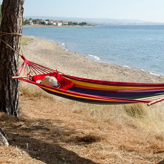 Hamac cu un loc cu bară de distanțare 40cm 400257 Galben