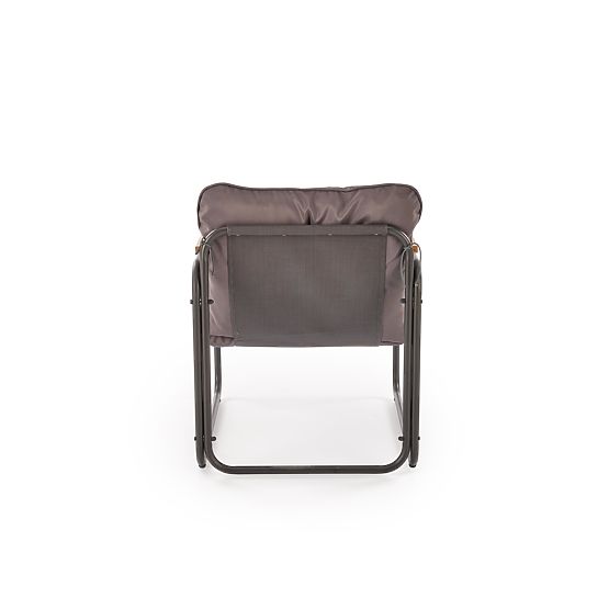 HUDSON, set de grădină (canapea, 2x fotoliu, măsuță), gri / maro (1p=1set)