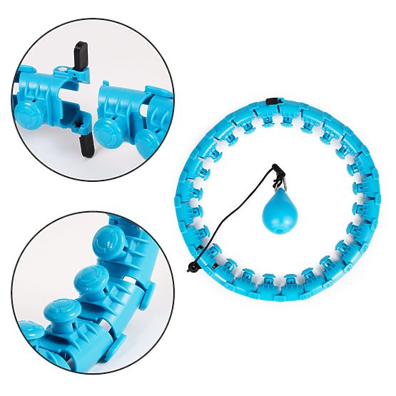 Hula hoop cu element de masaj și greutate suplimentară pentru exerciții de fitness