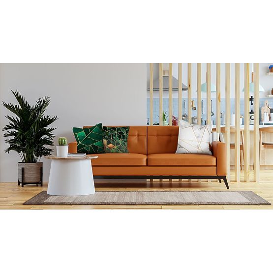 Husă de pernă 3D - verde-auriu