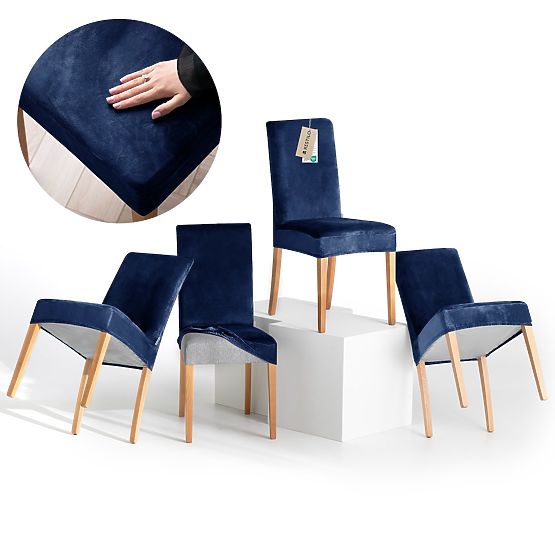 Husă pentru canapea RESTILO SENTO culoare indigo stil clasic neted