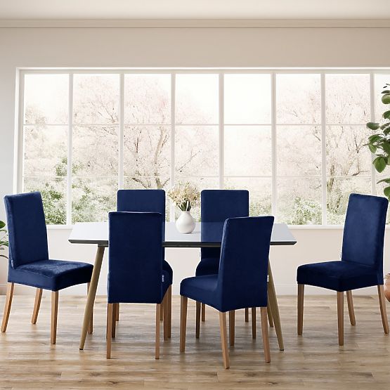 Husă pentru canapea RESTILO SENTO culoare indigo stil clasic neted