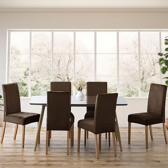 Husă pentru canapea RESTILO SENTO culoare maro stil clasic neted