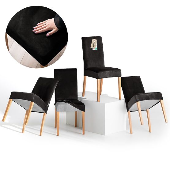 Husă pentru canapea RESTILO SENTO culoare neagră stil clasic neted