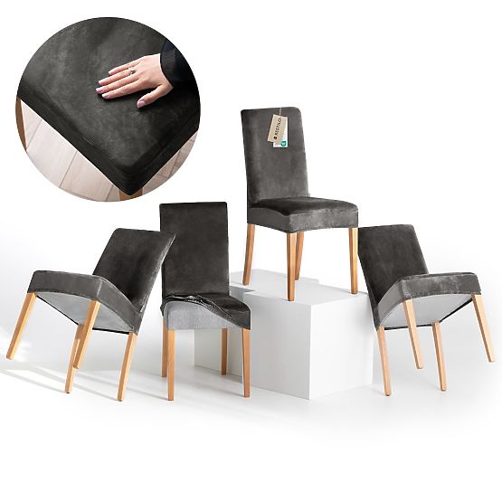 Husă pentru canapea RESTILO SENTO culoare oțel stil clasic neted