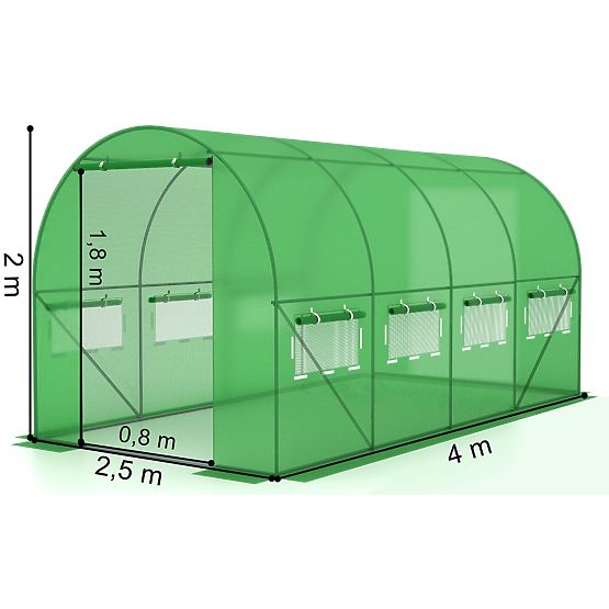 Husă pentru tunel de folie pentru seră de grădină 2,5x4 m